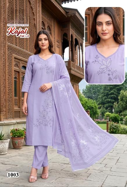 Desi kudi kajal 3 kurti manufacturer in surat